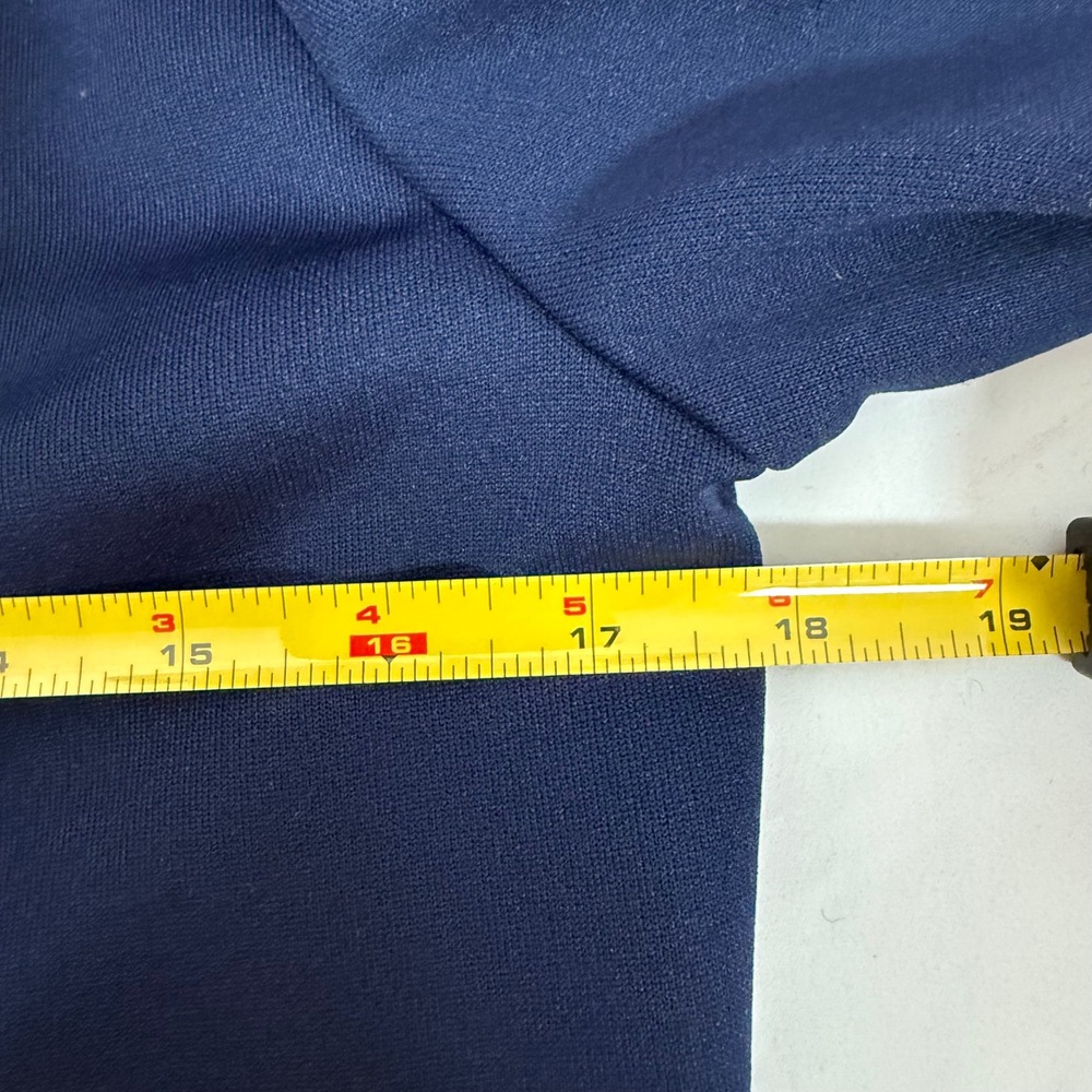Vintage Leslie Fay Navy Blue Skirt Suit Set Striped Tie Secretary Career - Picture 13 of 16